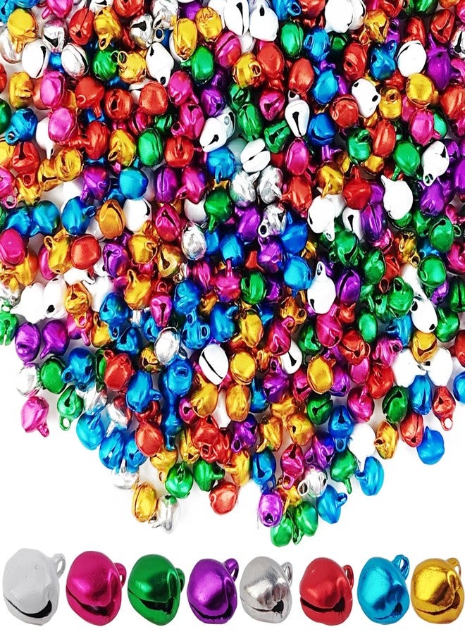 ROYHOO 320PCS 0.4Inch Christmas Jingle Bell/Small Bell/Mini Bell DIY Bracelet Anklets Necklace Knitting/Jewelry Making,Colorful 10mm - Image 1